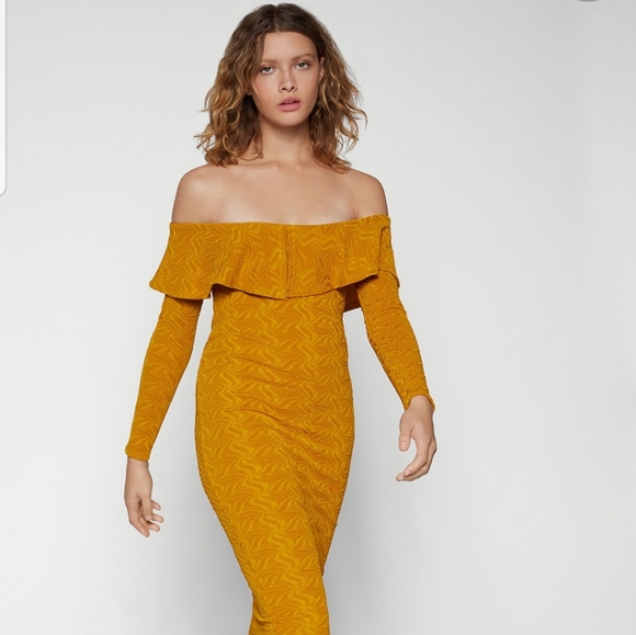 BCBGeneration Dresses & Skirts - BCBGENERATION Off-the-Shoulder Jacquard Dress